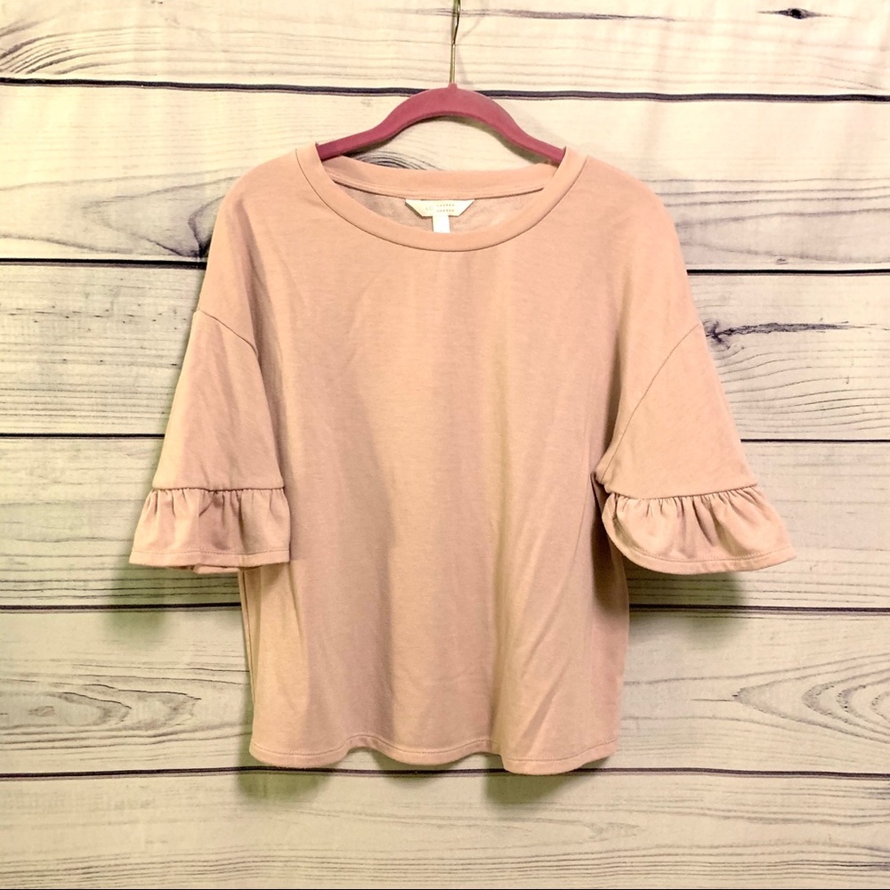 Lauren Conrad | Light Pink Ruffle Top